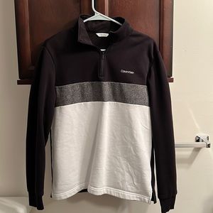 Calvin Klein Black & White 1/4 Zip Sweatshirt Pullover
